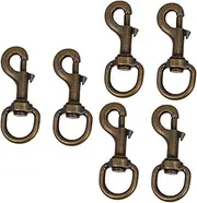 3sets Pet Collar Hooks with Swivel Joint Traction Rope Buckle Alloy for Dogs Cats Multi-Purpose Harness Accessories 2pcs*3