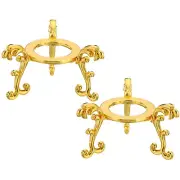 Crystal Ball Stand 2pcs Sphere Display Stand for 80 to 100mm Balls, Golden