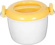 PartyKindom Microwave Rice Cooker Compact Food Container for Cooking Rice Veggies and Noodles Made of Food Grade for Students and Busy Professionals
