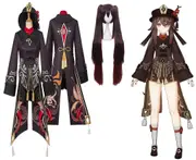 Genshin Impact Hu Tao Costume & Wig Gaming Anime Cosplay Comicon Outfit