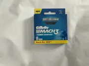 Gillette Mach 3 Turbo Comfort 8 Razor Blade Refill Cartridges