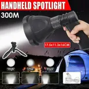 LED Handheld Spot Light Rechargeable Spotlight Hunting Shooting Flashlight Torch
