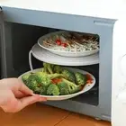 6xSteaming Rack Cookware Microwave Oven Shelf Accessories with Handles