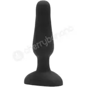 B-vibe Novice Plug Black 4&quot; Vibrating R/C Butt Plug With Travel Case