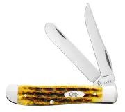 Case xx Knives Mini Trapper Heritage Honeycomb Bone 32271 Pocket Knife Stainless