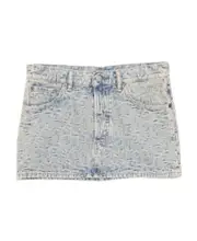 Acne Studios Logo Patch Low-Waisted Mini Skirt EU38 Blue/Beige