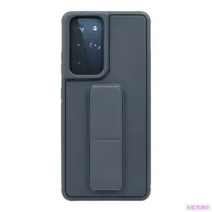 純色折疊支架手機殼 三星S21 S20 Note 20 Ultra S10 Note10 Plus防摔全包殼