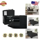 Ultra-Soft Twin Bed Sheet Set - 100% Organic Cotton, Sateen, Black - 3 Pieces