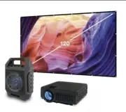 Pop-Up Movie Projector + Bluetooth Speaker w/ Theater Screen (THE2021BDL)