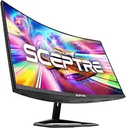 Sceptre 27-inch Curved Gaming Monitor up to 240Hz DisplayPort HDMI 1ms 99% sRGB Build-in Speakers, R1500 Machine Black 2023 (C275B-FWT240)