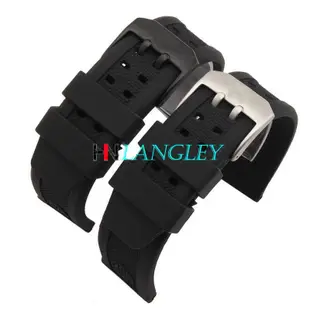 23 毫米白色黑色橡膠錶帶適用於 Luminox 軟矽膠錶帶軍用潛水運動手錶手鍊