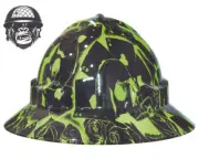Custom Hydrographic Safety Hard Hat Mining ACE OF SKULLS PRO CHOICE WIDE BRIM