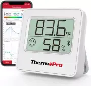 ThermoPro TP357 260FT Bluetooth Hygrometer Room Thermometer Home & Remote NEW