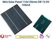 Mini Solar Panel 110x136mm 2W 12.0V 160mA Polycrystalline Silicon Solar Cell
