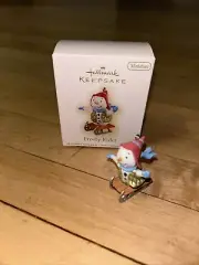 Hallmark Frosty Rider Miniature Christmas Ornament 2009 Robert Chad Snowman