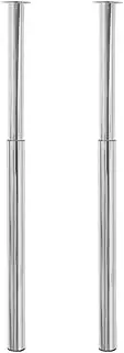 vidaXL Adjustable Telescopic Table Legs 2 Pcs- Chrome Iron - Versatile for Breakfast Bars, Tables, Worktops, Desks- Easy Assembly, Stable Support