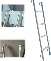 Bunk Bed Ladder 116cm/ 130cm/ 140cm/ 150cm Bunk Bed Ladder - Support 330Lbs, Heavy Duty Metal Loft Bed Ladders for Heavy Duty People, Easy to Assemble (Size : 116cm/45)