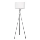 Sherwood Lighting Art Deco Tripod Floor Lamp White Silver