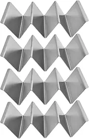 Stainless Steel Taco Stand,Food Grade Stainless Steel Tortilla Stand Set of 4 - Taco Plates W-Shaped for Home and Restaurant, Fill & Serve Tacos with Ease Yechun