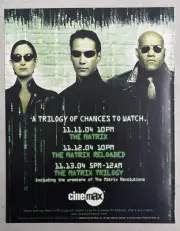 Matrix Cinemax A Trio Of Chances To Win 2004 Print Ad Scratch Off Contest