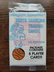 1989 Collegiate Collection North Carolina 8 Cards - Michael Jordan #65 on back