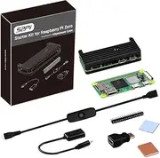 GeeekPi Zero 2 W Board with Raspberry Pi Zero 2 W Case, Copper Heatsink, 20Pin Header, Micro USB to OTG Adapter, Switch Cable and HDMI Adapter