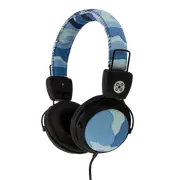 Moki Camo Headphones with Inline Microphone - Blue