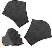 Swimming Gloves Webbed - Neoprene Swimming Gloves for Water Training | Water Resistance Mittens with Wrist Strap, Open Weaving Gloves, Pool Training Neoprene Gloves for Swimming and Fit