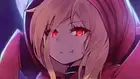 Anime red eyes blonde evileye overlord girl hood Playmat Gaming Mat