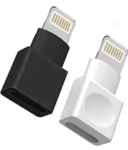 Lightning Male to Female Extender Adapter, 2Pack [Apple MFi Certified] iPhone Charging Extension Cable Dock Extender Compatible with iPhone 14 13 12 11 X XS XR 8 7 6 5 Transfer Audio Charging