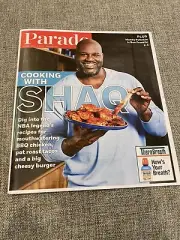 COOKING WITH SHAQ O'NEAL MANDY PATINKIN Parade Magazine APRIL 2022 Lakers NBA