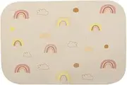 Forevermunchkins Silicone Placemats for Baby & Kids 43 x 31cm | Washable Easy Clean Non-Slip Toddler Food Mats Eating Table Mat Rainbow Pink
