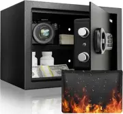 1.2 cu.ft. Digital Fireproof Safe for Home Documents, Small Safe Box with Re...