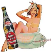 (SD-102) 6" "SUNDROP GIRL" COCA COLA PEPSI COOLER POP DECAL