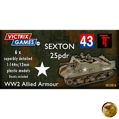 Victrix Games Sexton 25pdr WW2 Allied Armour Artillery Vehicle Miniatures