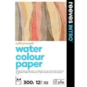 Reeves Intro A4 Watercolour Pad Cold Pressed 300gsm 12 Sheets