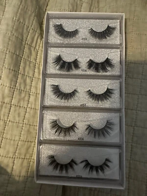10 Pairs 3D Mink False Eyelashes Wispy Cross Long Thick Soft Fake Eye Lashes