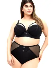 NEW City Chic Ladies Black Onyx Hi Brief Panties Undies Plus Size 24 #C166