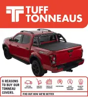 TUFF No Drill Clip On 2.0 Tonneau Cover Fits Nissan Navara DCab Mar21+ SportsBar (for: Nissan)