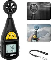 Digital Anemometer TR401 Handheld Anemometer Thermometer Portable Wind Speed Meter with Wind Speed, Wind Temperature,Beaufort Wind Scale,Wind Chill Alert,Multiple Units Switching,Backlit Display