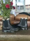 NEW Womens Dr. Martens LEONORE 2976 Faux Fur Lined Black Chelsea Boots Sz 9