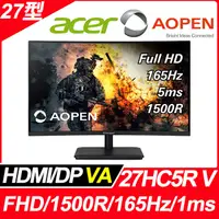 在飛比找蝦皮購物優惠-奇異果3C 福利品 AOPEN 27HC5R V HDR曲面