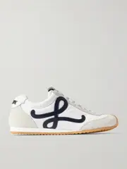 [LOEWE] LOEWE - Ballet Runner 2.0 Logo-appliquéd Shell, Suede And Leather Sneakers - White - IT41 IT 41 White