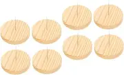 Anneome 8 Sets Wooden Base Doll Stand Felt Doll Display Versatile Use Elegant Stand