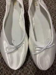 Bloch Satin Bridal Shoes New Size 9.5 Bridesmaid Ballet Flats White
