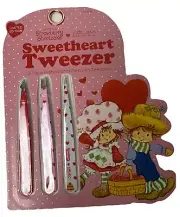 Célavi Strawberry Shortcake Sweetheart Precision Slanted Tweezers Set Of 3