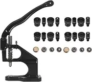 WUTA Hand Press Button Installation Machine Manual Press Grommet Eyelet Installer Tools Snap Fastener Metal Mold Mute Craft Tool (Machine+666+665+633+831 Mold) Set