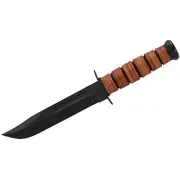 Ka-Bar 1220 US Army Straight Edge Fighting/Utility Knife with Leather Sheath ,