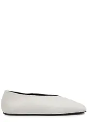 Jil Sander Suede and Leather Ballet Flats - White - 36 (IT36 / UK3) 36 (IT36 / UK3)