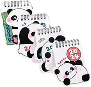 KAILIKETIY Beautiful Panda Design Calendar 4pcs Mini Desktop Calendars for Office Home Present for Christmas New Year